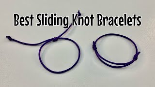 2 x best adjustable sliding knot bracelets  Simple amp fast [upl. by Intisar911]