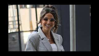 Michelle Keegan stuns in a chic grey blazer and shorts as she arrives at Glamour UK event in Manches [upl. by Ellehcal97]