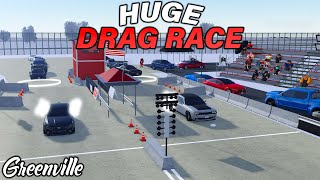 HUGE ORGANIZED GREENVILLE DRAG RACES  ROBLOX  Greenville [upl. by Decrem]