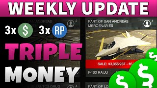 GTA BIG DISCOUNTS amp TRIPLE MONEY THIS WEEK  GTA Online Weekly Update 50 Vehicle Warehouse [upl. by Joell]