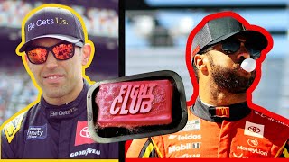 Aric Almirola vs Bubba Wallace in Toyota Fight Club  Reaction to Aric suspended amp who instigated [upl. by Inah]