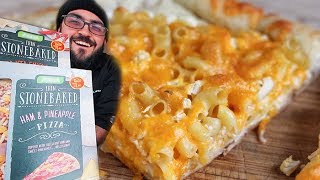 PIZZA AI MACCHERONI  Assaggio strane pizze INGLESI [upl. by Ydoj]