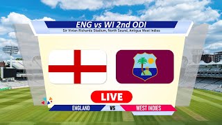 🔴Eng vs Wi Live  2nd ODI  England vs West Indies Live Cricket Match Today engvswi [upl. by Zenger272]