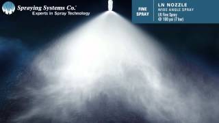 LN Nozzle  Wide Angle Fine Spray Hydraulic Atomizing Spray Pattern Demo by SSCo [upl. by Yrtneg]