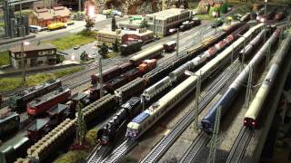 Märklin Modellbahn Marklin Layout 8 Züge 8 Trains in HD [upl. by Enoch]