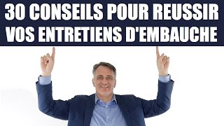 Conseils pour réussir un entretien dembauche avec exemples [upl. by Arytal]