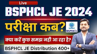 BSPHCL Exam Date  I BSPHCLJE परीक्षा कब  Distribution JE 400 bsphclrecruitment2024 bsphclje [upl. by Yolane]