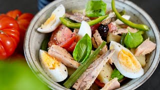 La salade niçoise star de lété  Recette salade repas complète et fraîche [upl. by Waxman451]