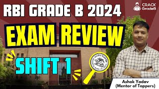 RBI Grade B 2024 Prelims  Exam Review Shift 1 [upl. by Stanislaw349]