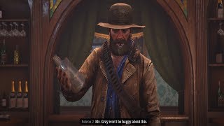 Red Dead Redemption 2  Serving Stolen Drinks for Free amp Bar Gunfight RDR2 PS4 Pro [upl. by Guria]