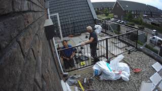 Timelapse  Nieuw dakterras met hekwerk maken in Kampen  Exclusieve Dakterrassen [upl. by Milissa]