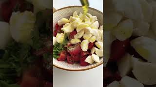 Tomate Mozzarella Salat gesund schnell und mega einfach Salat Ideen Italienische rezepte [upl. by Aierdna]