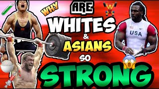 WHY DO WHITE amp ASIAN MEN DOMINATE WEIGHTLIFTING  ARE THEY STRONGER SLAVS BALKANS EURASIANS etc [upl. by Jdavie]