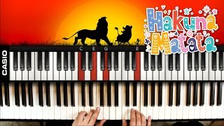 Hakuna Matata EL REY LEON  Piano Tutorial  Notas Musicales [upl. by Server]