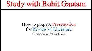 Literature Review Presentation I Writing Review of Literature I Literature Review PPT Presentation [upl. by Noicpesnoc389]