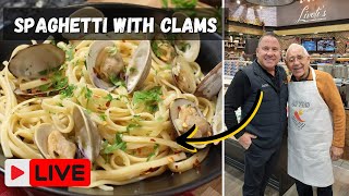 Spaghetti with Clams Cooking at Livotis in Freehold by Pasquale Sciarappa [upl. by Warga]