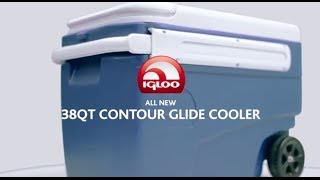 Igloo Coolers 38 Quart Contour Glide  A Classic Wheeled Cooler with a Whole New Handle [upl. by Brocky]