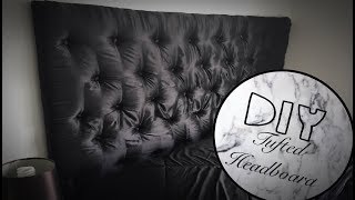 ♡ DIY  Tufted Headboard ♡ [upl. by Ilse]