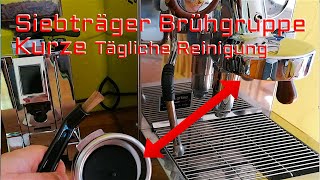 Tägliche Kurze Reinigung des Siebträger Kaffeemaschine [upl. by Tdnarb]