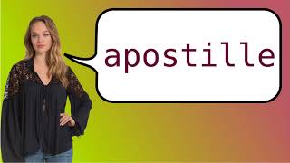 How to say apostille in French [upl. by Naivat]