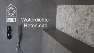 Betonlook badkamer met beton ciré [upl. by Akenahc256]