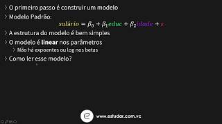 Econometria  Regressão Linear Múltipla  Primeiro Passo [upl. by Alica]