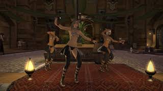 FF14 Miqote dancers in Uldah [upl. by Mcclary682]