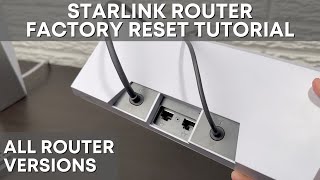 Tutorial How to Factory Reset a Starlink Router all versions [upl. by Cliffes]