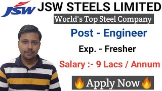 Jindal Steel Off Campus Placement 2024 I Fresher Jobs I Mechanical Jobs I Best Engineering Jobs 2024 [upl. by Cymbre587]