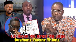 La leçon de droit du juge Ousmane Racine Thione [upl. by Rudman]