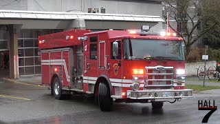 West Vancouver Fire amp Rescue Services  Engine 1 amp Rescue 1 Responding [upl. by Ilyak]