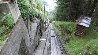 Standseilbahn 371101 Niesenbahn Schwandegg  Mülenen Talfahrt  funicular [upl. by Eislrahc]