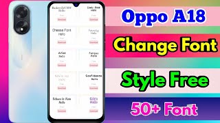 how to change font style in oppo a18 oppo a18 font style change [upl. by Hurless]