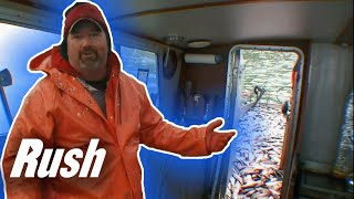 Herring Fishing Boat Catches So Much Fish It Almost Sinks  Bristol Bay Brawl [upl. by Nahtnhoj]