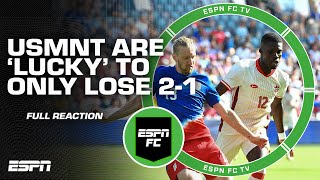 FULL REACTION USMNT falls to Canada Theyre LUCKY it was ONLY 21  Keller  ESPN FC [upl. by Valencia]