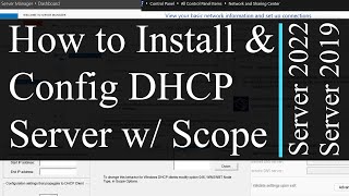 How to install and configure DHCP Server including defining Scope  Windows Server 2022 [upl. by Witty100]