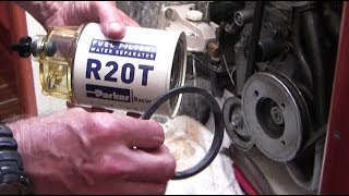 How to change fuel filters and bleed air in a Yanmar marine diesel [upl. by Paulina]