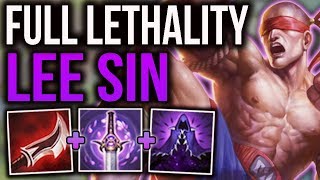 FULL LETHALITY LEE SIN PURE ONE SHOTS  LETHALITY BUFFS  League of Legends [upl. by Schlicher]