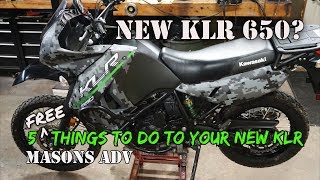 5 free things to do to your quotnew to youquot Kawasaki KLR 650  Masons ADV [upl. by Letsirc]