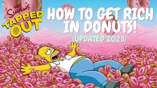 The Simpsons Tapped Out How To Get Rich In Donuts Updated 2023 [upl. by Ynavoeg]