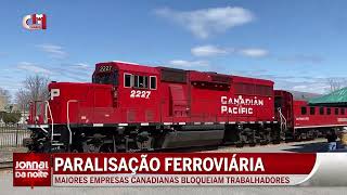 Linhas de ferro Falta de acordo entre CN CPKC e Teamsters provoca paralisação ferroviária [upl. by Henke186]