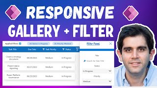 Power Apps Tutorial  Responsive Screen with Gallery amp Filters  Beginner to Advanced [upl. by Erica]