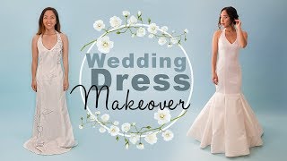 DIY Wedding Dress Makeover  Thrifted Transformations [upl. by Piane]