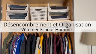 Désencombrement et Organisation  Dressing  Armoire  Commode vêtements hommes [upl. by Latoyia129]