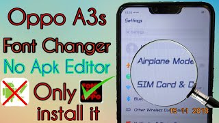 Easy method Change font style on oppo a3s No Apk editor needed [upl. by Heady]