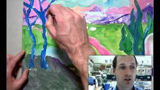 Painting a Fauvist Landscape with Brush Strokes part 57mp4 [upl. by Eseyt98]