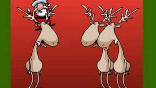 Christmas funny deer  Santa singing Basketcase by Greenday [upl. by Zoe634]