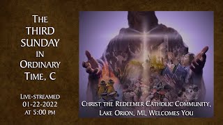 CTRLO LIVESTREAMED MASS 3rd Sun Ordinary Time C  5pm Sat 01222022 [upl. by Alyag790]