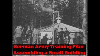 ASSEMBLING A WINTER HUT WWII GERMAN ARMY TRAINING FILM WINTER TROOPS XD94855 [upl. by Scoles]