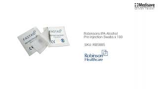 Robinsons IPA Alcohol Pre Injection Swabs x 100 RB5885 [upl. by Madden]